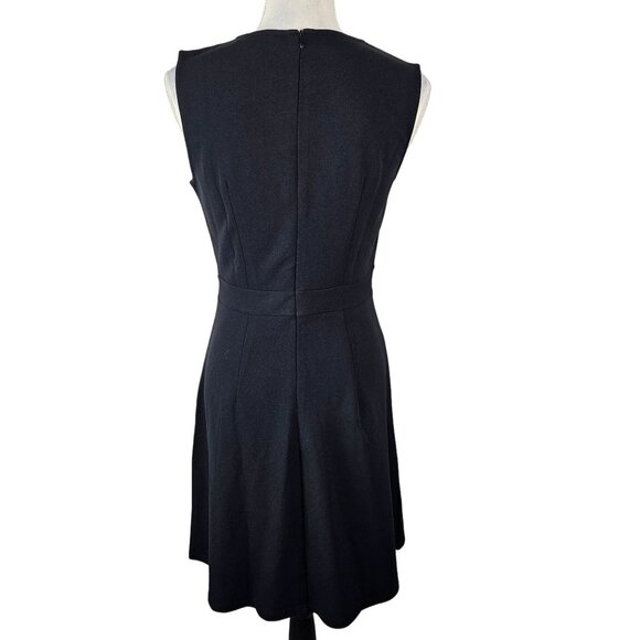 Allegra K Womens Career Round Neck Fit & Flare Dress Size Small Black Cocktail - Picture 5 of 10